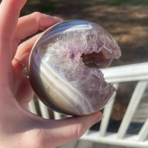 Purple Geode Sphere